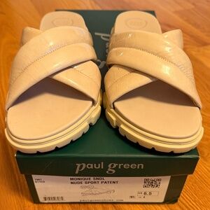 Paul Green Monique Sandal Nude Sport Patent Size 6.5